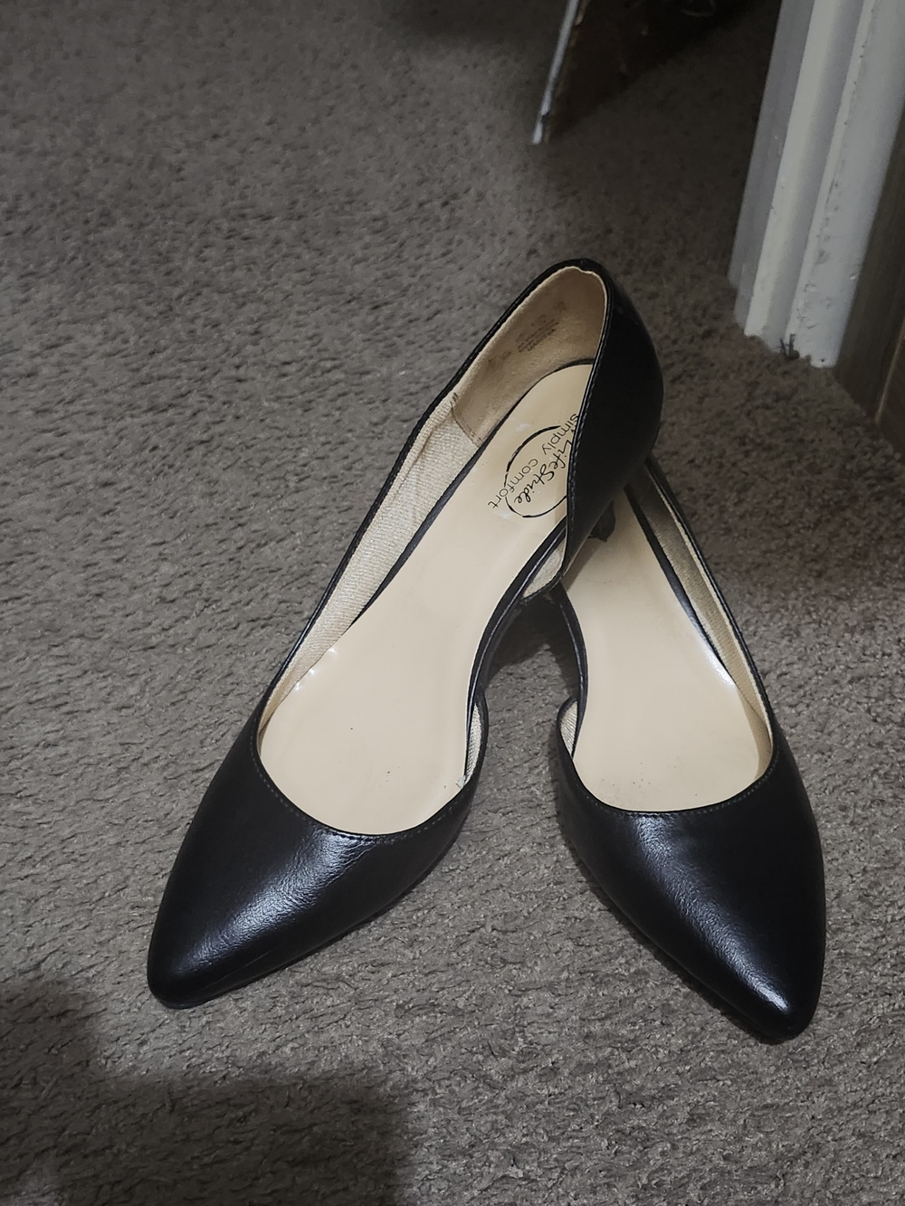 Life Stride Black Pointed D'Orsay Flats